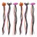 Colorful Long Hair Extensions for Girls Halloween Hair Braid Wig Party Favors Human Hair Extensions with Pumpkin Bats Black Cats