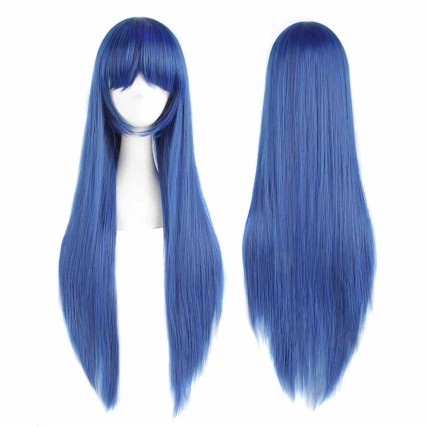 Cosplay Costume Wig Fashion Blue Long And Straight Cosplay Wig