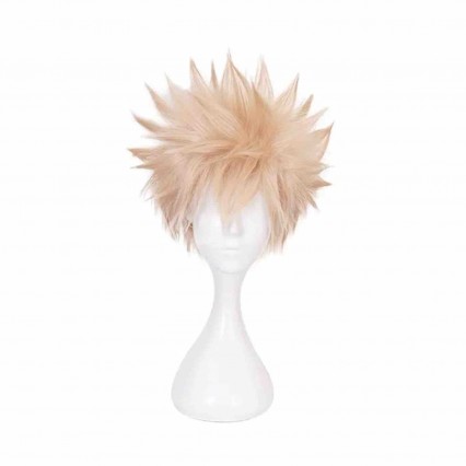 Cosplay Wig Short Blonde Mixed Pink Hair Men Anime Hair Wigs