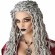 Gray Crinkle Dreads Wig Halloween Party Costume Wig