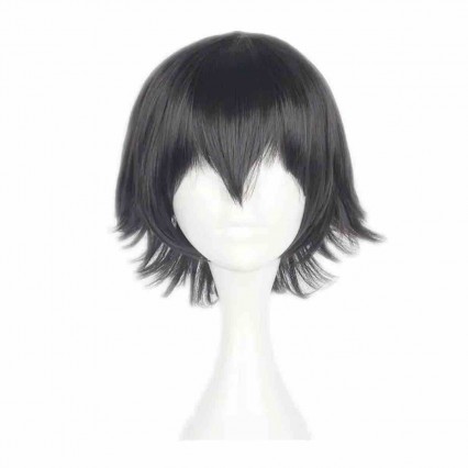 Short Wavy Black Wigs Role Play Halloween Party Cosplay Costume Wig