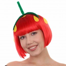 Strawberry Womens Wig Short Red Wig Party Cosplay Halloween Wig