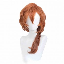 Cosplay Wigs Medium Length Loose Wavy Curls Orange Gradient Brown Role Play Cosplay Costume Wig