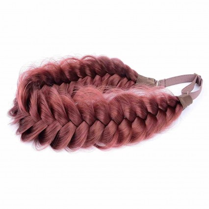 Red Hair Braid Headband Elastic Stretch Braid Headbands for Women