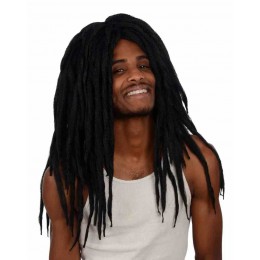 Black Dreadlock Wig for Men and Women - Long Twist Wig for Halloween Costumes