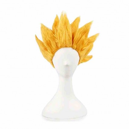 Factory wholesale fashion Goku cosplay TV/Movie wigs blue yellow anime wig