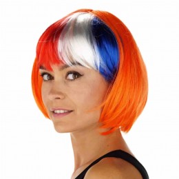 Football Rugby France Costa Rica Fans Headband Wigs Disco Fancy Dress Costume Party Wig Accessory