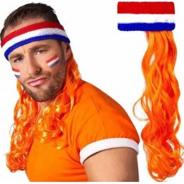 Football rugby france fans headband wigs Costa Rica soccer fan wig cheering props