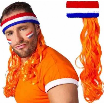 Football rugby france fans headband wigs Costa Rica soccer fan wig cheering props