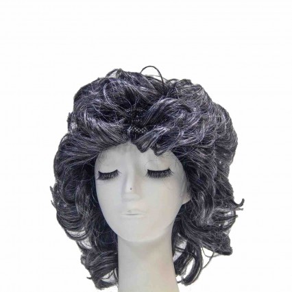 Versatile Cosplay Granny Wig Safe Synthetic Party Hairpiece Customizable Features