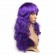 Adult Long Curly Purple Pop Star Halloween Costume Wig Party Costume Accessory