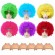 Neon Halloween Costume Short Bob Colored Wigs Fruit Beach Series Set Cosplay Wig