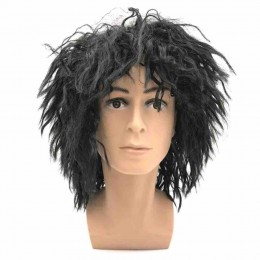 The Crooods Guy Black Synthetic Wig Heat Resistance Curly Black Cosplay Wig Costume Party Beggar wig