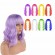 Women Bachelorette Party Cosplay Costume Neon Wig Candy Colorful Long Curly Wavy Bob Wigs