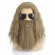 Halloween anime cosplay wig fake beard headgear set men\'s long handsome party wigs with mustache