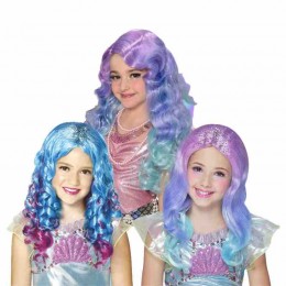 Halloween cosplay wig girls stage show cos decorate Princess party wig gradient cosplay Mermaid wig