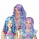 Halloween cosplay wig girls stage show cos decorate Princess party wig gradient cosplay Mermaid wig