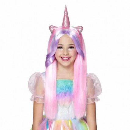 Wholesale Pony Unicorn wig kids cosplay wigs Halloween Masquerade Party Wig