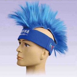 Factory Sale trendy style football headband mohawk fans wig with many colors