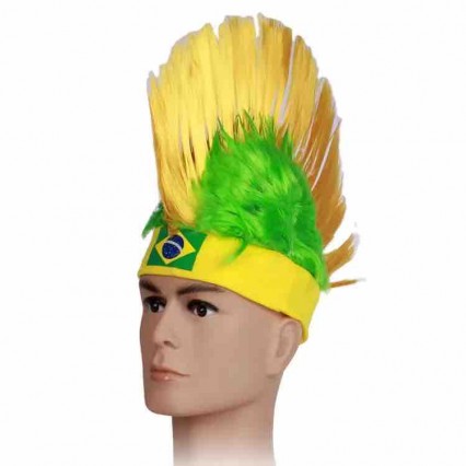 Mohawk Patriotic Punk Rock Cosplay Wig