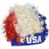 new arrivals funny football hats USA wig Mardi Gras wig headband with logo printing