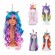 Wholesale Women Wig Heat Resistant Synthetic Hair Curly Wig Rainbow Gothic Lolita Cosplay Drag Race Wig