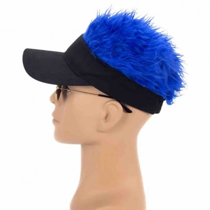 Custom embroidery logo supporters promotion gift wig flair hair baseball cap sun visor fun halloween party toupee hat