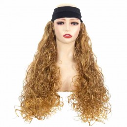 Factory headband party wig Big Wave Curly Synthetic Hair long mullet wig wholesale party wig
