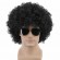 Short Black Fluffy Disco Afro Wigs Synthetic Anime Cosplay Fancy Funny Wigs for Unisex Men Women Wigs (Black)