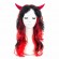 Wholesale party accessories fancy dress lady synthetic hair wig with seductive devil demon horns