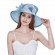 fashion chic women lady blue sinamay wide brim Church hat Kentucky Derby Dress Hat Fascinator Floral Tea Party Wedding hat