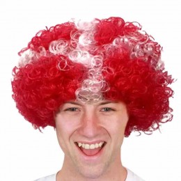 Wholesale ready to ship cheap 100g football fans wig country flag color afro wig clown wig