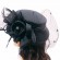 black white ladies wedding wide brim Kentucky Derby Racing Horse satin Dress Party Occasion hat cheap church hats for women