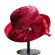 fashion chic women satin red Church hat formal hats Kentucky Derby Dress Fascinator Floral Tea Party Wedding hat