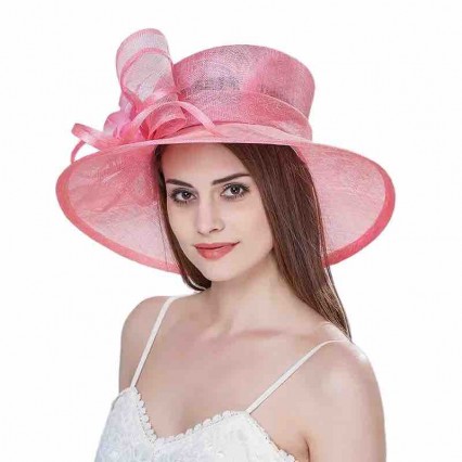 fashion church hats elegant fancy women Kentucky Derby Dress Cloche sun Hat Fascinator Floral Tea Party Wedding hat