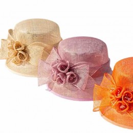 fashion Women hats wide brim Kentucky Derby sinamay Party hat church hats elegant fancy women derby