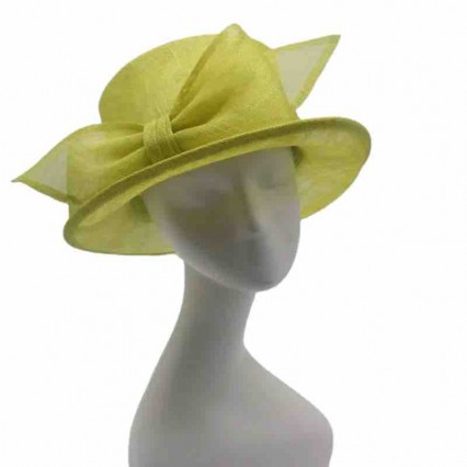 fashion Women sinamay bowknot wide brim UV protection sun hat Kentucky Derby elegant church hats wedding Party hat