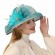 fashion Women sky blue wide brim Kentucky Derby sinamay Party fascinators wedding hats church hat elegant fancy women derby