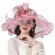 fashion Women sun hat Ruffles ladies hats wedding church wide brim Kentucky Derby Organza wedding Party hat with big flower