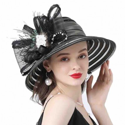 wholesale fashion Women sun hat wide brim Kentucky Derby satin Church wedding Party fascinators and hats ladies fancy hats  wholesale fashion Women sun hat wide brim Kentucky Derby satin Church wedding Party fascinators and hats ladies fancy hats