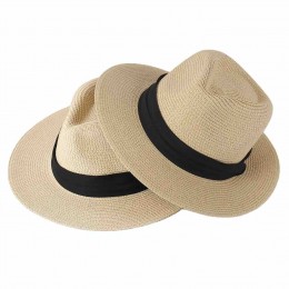 Fashion paper Straw Sun Hats Summer Panama hat Beach mens fedora paper straw high quality panama hat