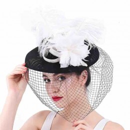 fashion Tea Party Fascinators church hats elegant fancy women Kentucky Derby Hat Mesh veil church Wedding Cocktail hat