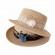 new women Sun Hat Flat Top boater with flowers Summer Beach fedora paper straw panama hats wholesale