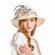 packable ladies wide brim Kentucky Derby Racing Horse Organza Dress Party Occasion hat cheap church hats for women