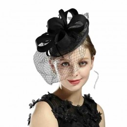 Women Kentucky Derby mesh veil Church hats bowknot Cocktail Tea Party headwear Fascinators Hats evening hat