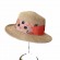 fashion chic women ladies paper straw chinese art floral ribbon Sun Hat flat top wide Brim boater dress beach hats