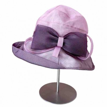 fashion elegant Women ladies breathable packable wider brim floral bowknot silk dress folding bucket hats Travel sun hat