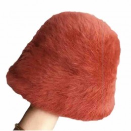 ready to ship wholesale winter women fashion alpaca hats keep warm rabbit fur packable furry bucket hats plain color packable