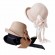 2024 new ladies women Sun Hats paper Straw brim roll up beach sunscreen cloche hat with big satin bowknot