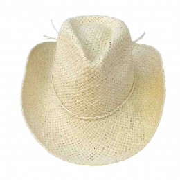 new fashion chic women beige quality paper Straw cowgirl hats beach UPF 50+UV protection sun hat bulk cowboy hats